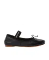 Miu Miu Satin Ballet Flats In Black