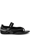 Miu Miu Logo-print Sandals In Black