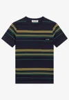 Miu Miu Logo-printed Crewneck T-shirt In Multi