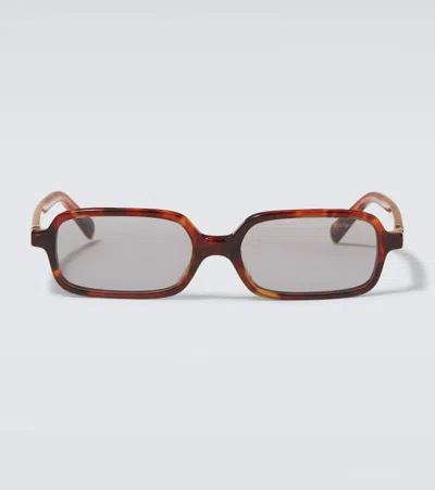 Miu Miu Eckige Sonnenbrille In Braun