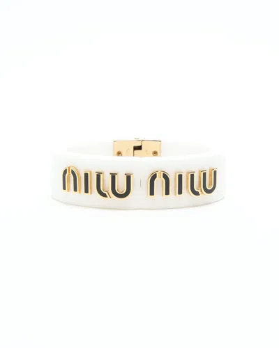 Miu Miu Logo Resin Bracelet