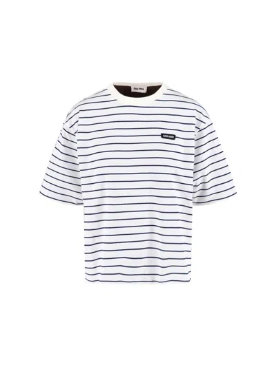 MIU MIU LOGO REVERSIBLE T-SHIRT