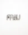 Miu Miu Logo Rhinestone Hair Clip