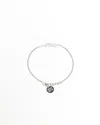 Miu Miu Logo Rhinestone Silver Bracelet