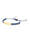 Miu Miu Adjustable Cord Bracelet Gold Tone Accents In Blue