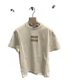 Miu Miu Logo Short-sleeved T-shirt In Nude