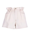 Miu Miu Logo Shorts In White