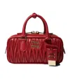 Miu Miu Arcadie Matelasse Bag In Red