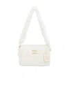 Miu Miu Logo Shoulder Bag In White