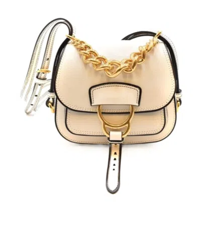 Miu Miu Logo Shoulder Bag In White