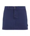 Miu Miu Embroidered Logo Mini Skirt In Blue