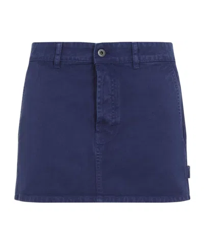 MIU MIU LOGO-APPLIQUÉ MINI SKIRT