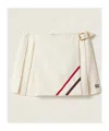 Miu Miu Pleated Mohair Fabric Mini-skirt In White