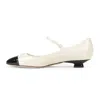Miu Miu 40mm Patent-leather Ballerina Shoes In White