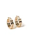 Miu Miu Logo Small Loop Earrings In Yellow