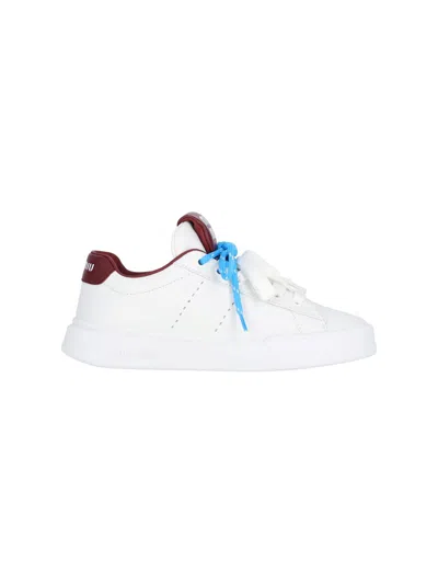 Miu Miu Logo Sneakers In White