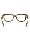 Miu Miu Logo Square-frame Glasses In Brown