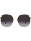 Miu Miu Eckige Sonnenbrille Mit Logo