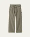 Miu Miu Logo Straight Leg Pants In Gray