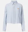 Miu Miu Women's Cotton Shirt In Blue