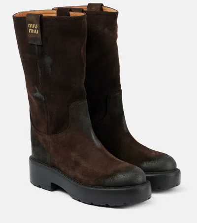 Miu Miu Boots In Brown