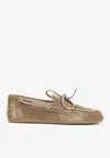 Miu Miu Suede Lace-up Moccasins