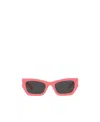 Miu Miu Miu Glimpse Rectangle-frame Sunglasses In Black