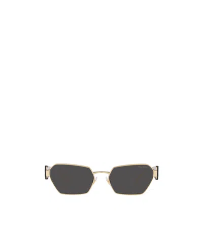 Miu Miu Logo Sunglasses In Black
