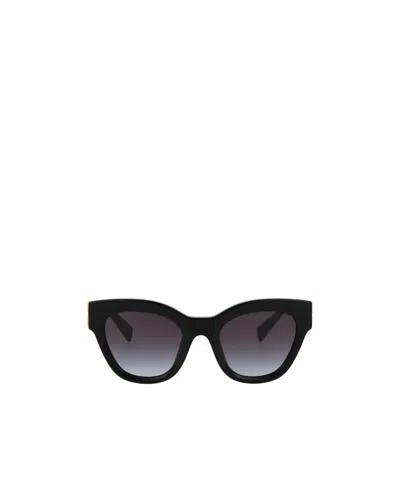 Miu Miu Logo Sunglasses In Black