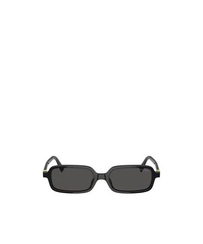 Miu Miu Mu 11zs Blk Shn Gry In Black