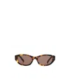 Miu Miu Logo Sunglasses In Brown