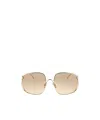 Miu Miu Mu A57s 57mm Gradient Square Sunglasses In Gold