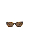 Miu Miu Womens Yellow Mu 09ws Rectangular-frame Acetate Sunglasses In Brown