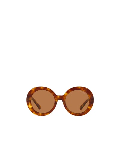 Miu Miu Logo Sunglasses In Brown