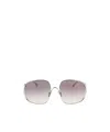 Miu Miu Mu A57s 57mm Gradient Square Sunglasses In Metallic