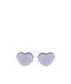 Miu Miu Logo Sunglasses In Gray