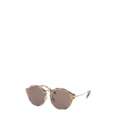 Miu Miu Logo Sunglasses In Gray