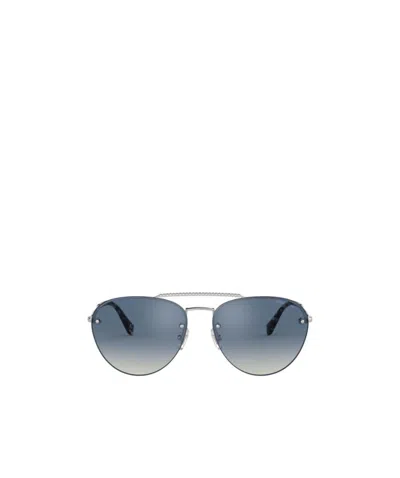 Miu Miu Logo Sunglasses In Gray
