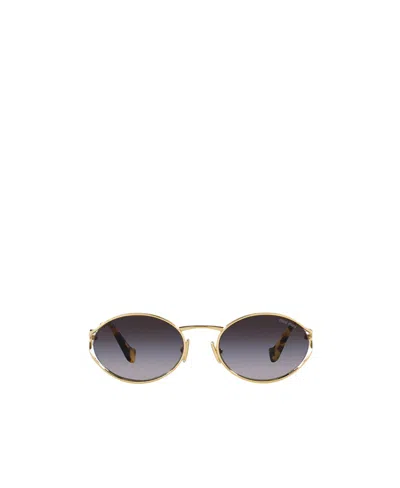 Miu Miu Logo Sunglasses In Gray