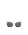 Miu Miu Logo Sunglasses In Gray