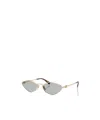 Miu Miu 56zs Geometric-frame Sunglasses In Gray
