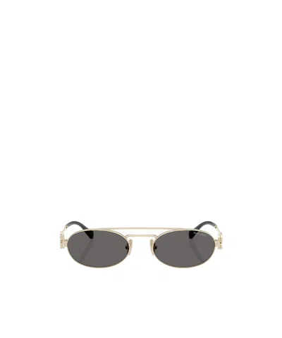 Miu Miu Miumiu 0mu 54zs Miu Logo Zvn08z Oro Sunglasses In Gold