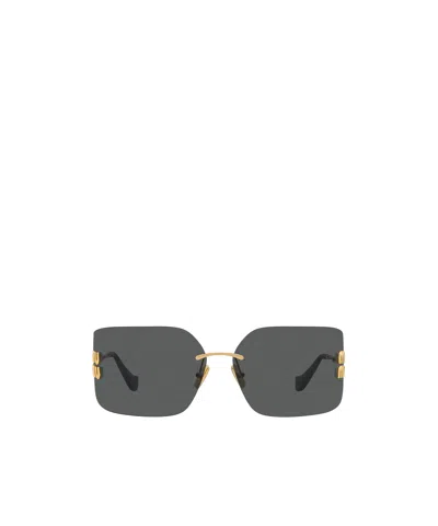 Miu Miu Womens Gold Mu 54ys Square-frame Metal Sunglasses In 5ak5s0 Gold
