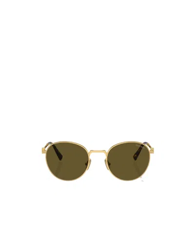 Miu Miu Eyewear Round-frame Sunglasses In Gold