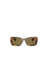 Miu Miu Logo Sunglasses In Green