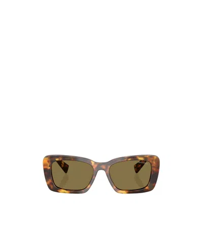 Miu Miu Logo Sunglasses In Green