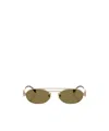 Miu Miu Oval-frame Sunglasses In Green