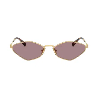 Pre-owned Miu Miu Logo Sunglasses 'mauve' | Pink | Women's Size Onesize