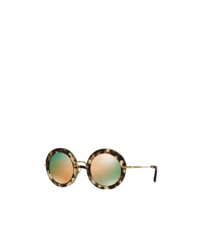 Miu Miu Logo Sunglasses In Nude