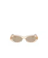Miu Miu Logo Sunglasses In Nude